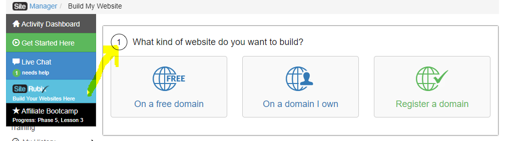 Build a Website - Step 1