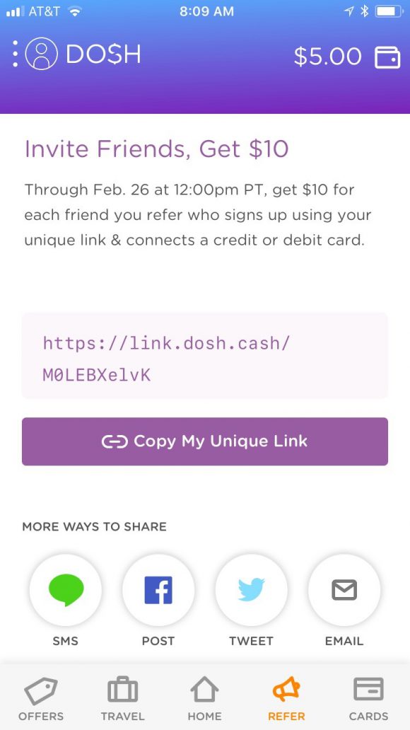 What is the Dosh Cash Back App - Refer Friends and Earn