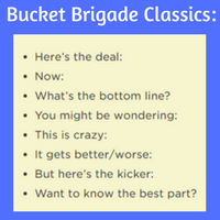 Bucket Brigade Classic Phrases