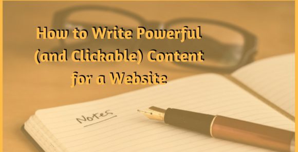 how to write content for a website