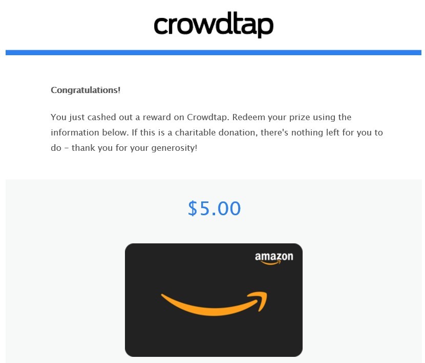 Crowdtap Gift Card